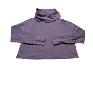 ✨💜 Mono B Cropped Cowl Neck Long Sleeve Top Purple Size S 💜✨